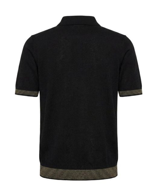 Peserico Black Short-Sleeves Polo Shirt for men