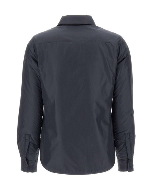 Aspesi Blue Snap-Button Long-Sleeve Casual Jacket