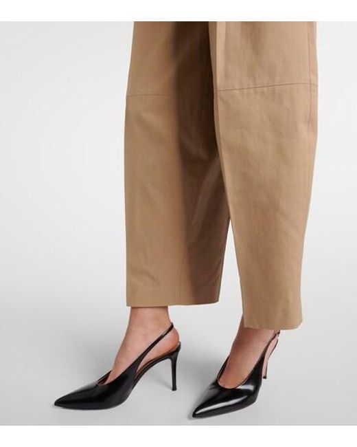Altuzarra Natural High-Rise Cotton Wide-Leg Pants