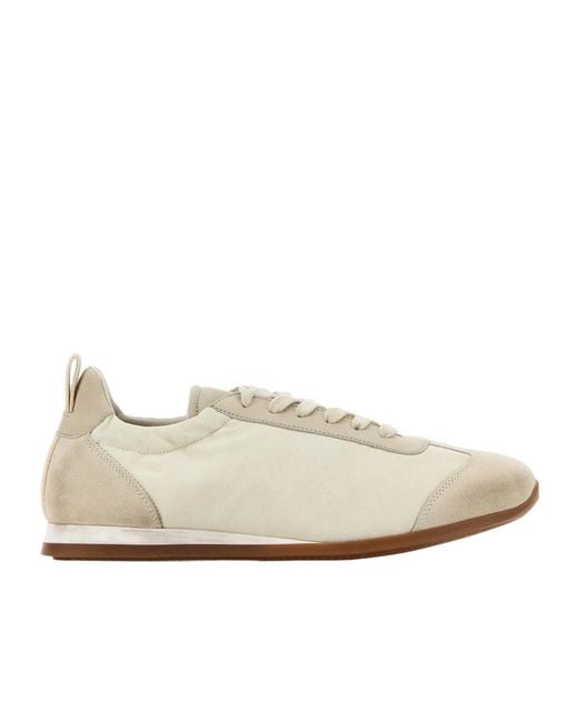 Uma Wang White Lace-Up Low-Top Sneakers