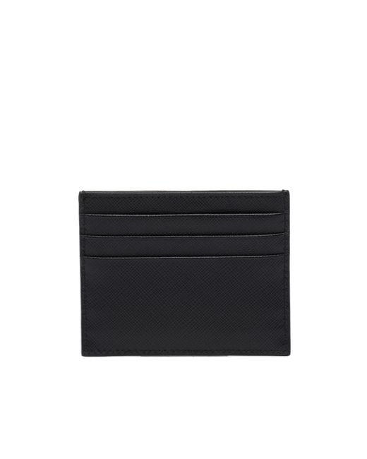 Prada Black Logo Plaque Cardholder