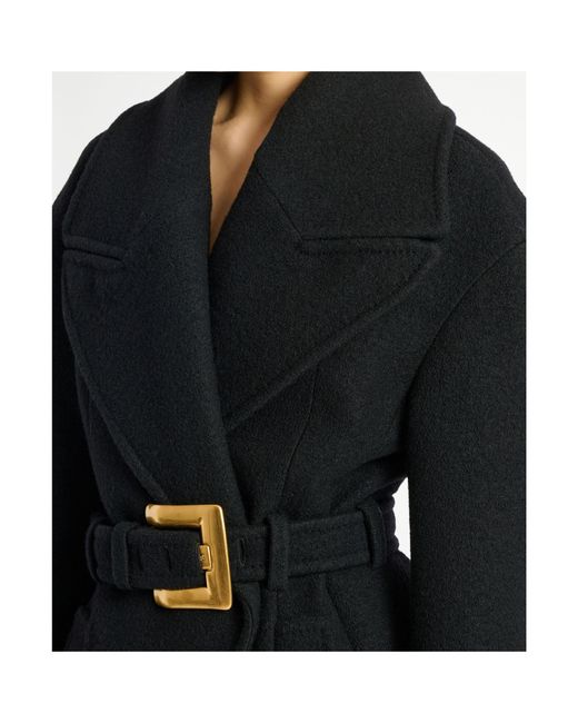 Balmain Black Belted Buckle Blazer
