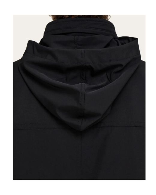 Ferragamo Black Ferragamo Long-Sleeved Padded Jacket for men