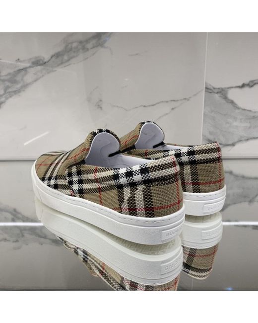 Burberry Multicolor Vintage Check Slip-On Sneakers