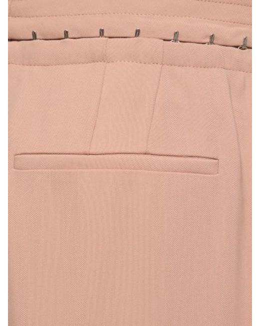 Mugler Natural Hook And Button Straight Pants