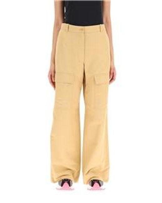 Stella McCartney Natural Straight-Leg Cargo Pants