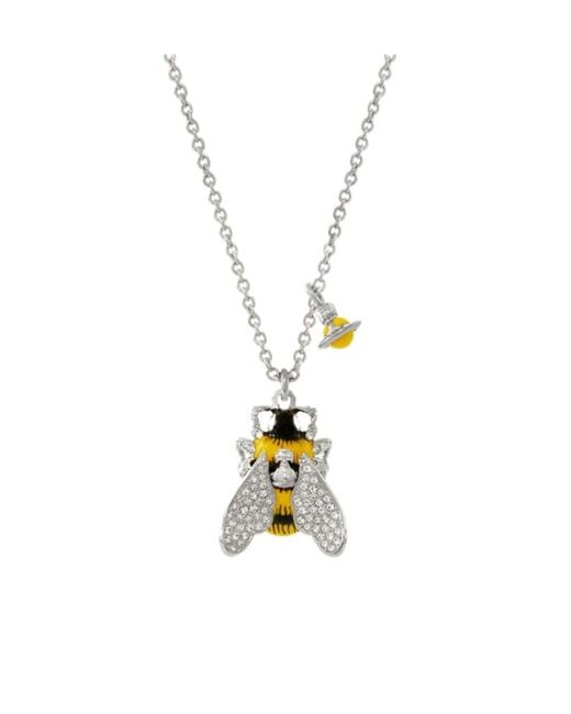 Vivienne Westwood Metallic Bumble Bee Pendant Necklace