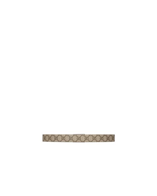 Gucci White Reversible Rectangle Buckled Belt for men