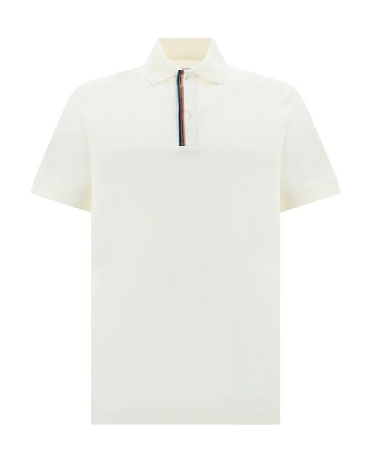Paul Smith White Short-Sleeved Polo Shirt for men