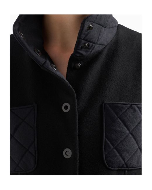 Giorgio Armani Black Asv Knitted Single-Breasted Jacket