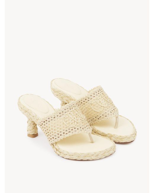 Chloé White 95Mm Isla Sandals