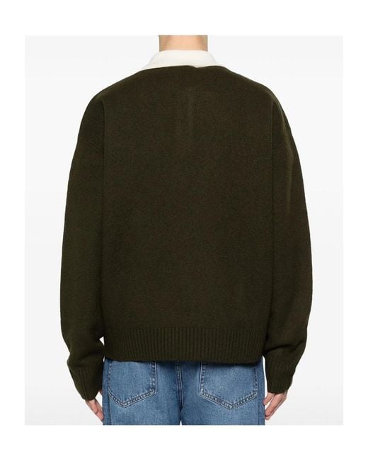 Axel Arigato Green Long-Sleeved Polo Shirt for men