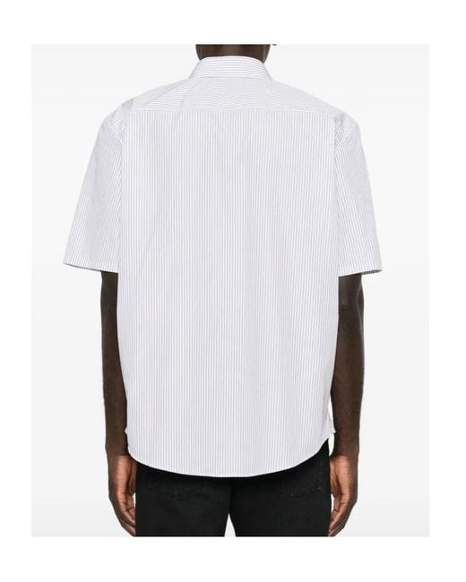 Saint Laurent White Striped Shirt for men