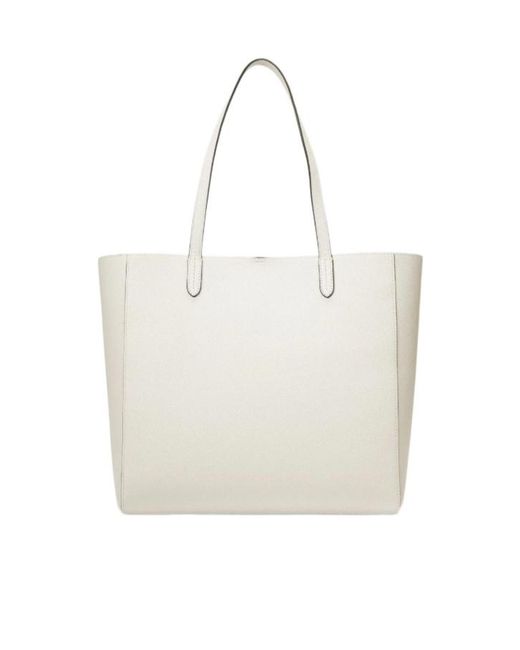 Ralph Lauren White Large Cameryn Tote Bag