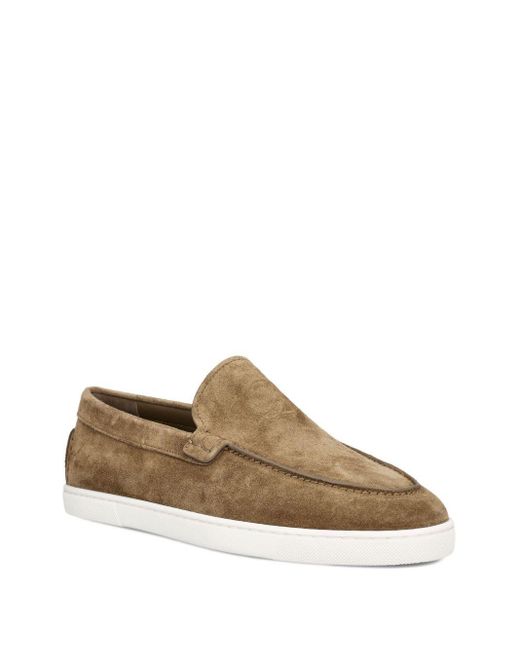 Christian Louboutin Brown Moonboat Slip-On Loafers for men