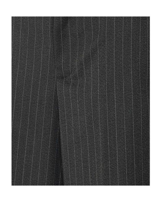 Zadig & Voltaire Gray Pinstriped Straight-Leg Pants