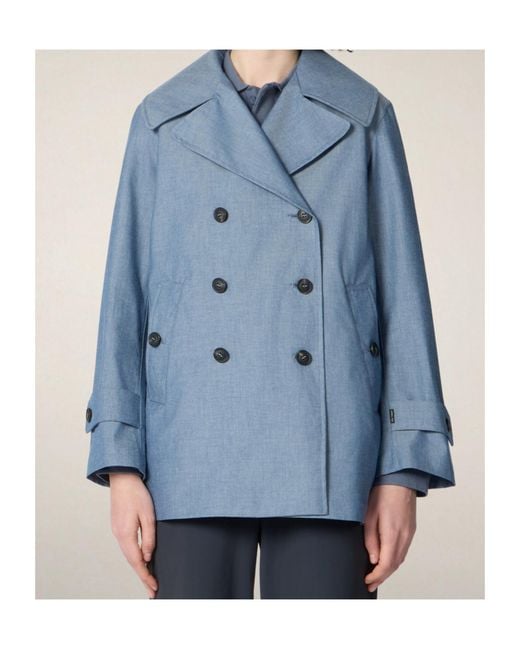 Save The Duck Blue Long-Sleeve Casual Jacket