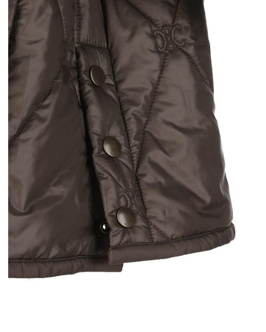 Céline Brown Quilted Nylon Jacket