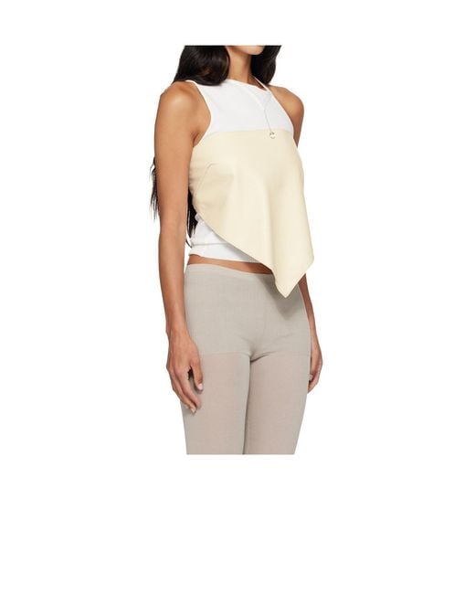 Paloma Wool Natural Buckled Strap Top