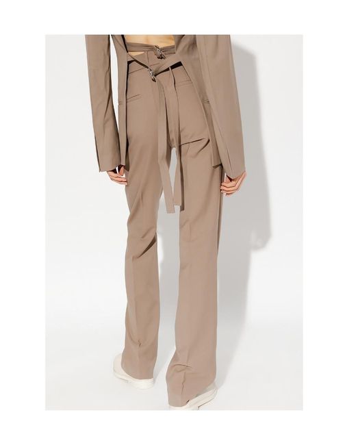 Helmut Lang Natural Straight-Leg Tailored Trousers