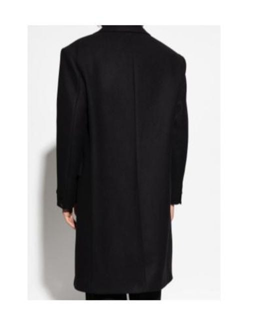 Versace Black Single-Breasted Coat for men