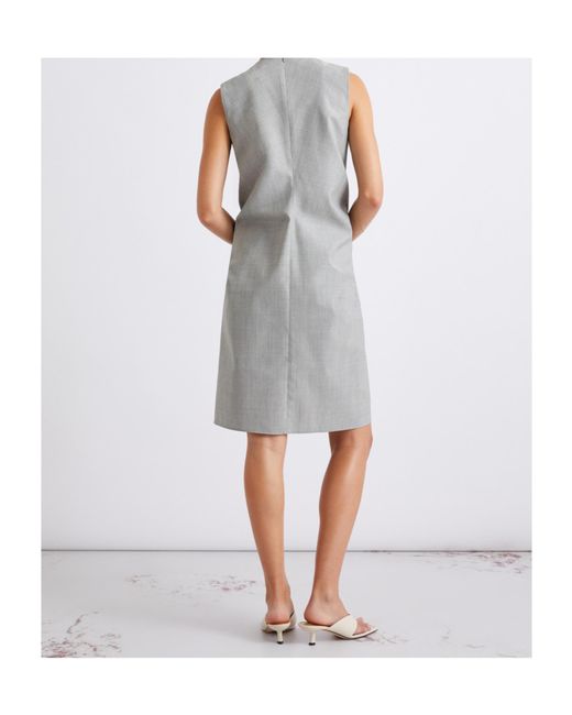 Marella Gray Long Wool And Silk Top