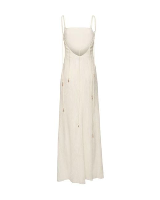 Gabriela Hearst White Suspender Dress