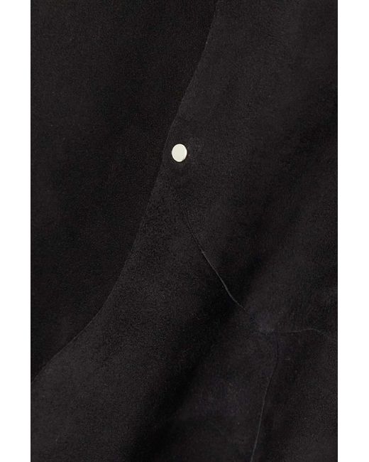 Chloé Black Studded Suede Midi Skirt