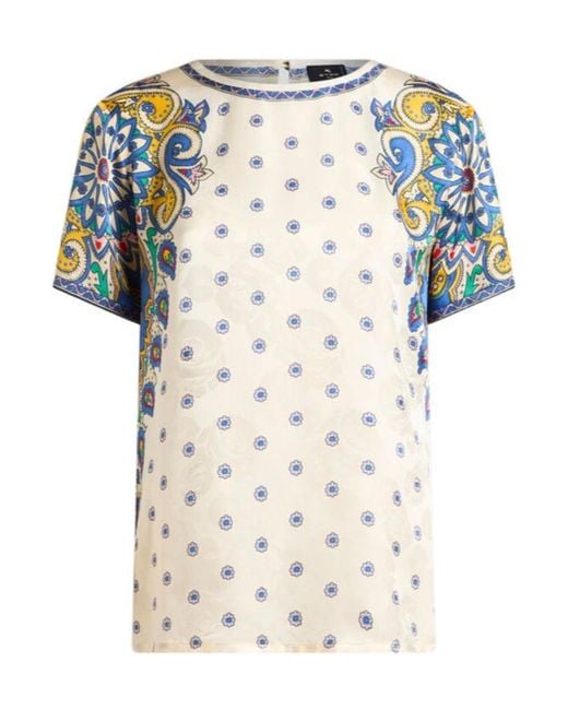 Etro Multicolor Pattern-Printed T-Shirt