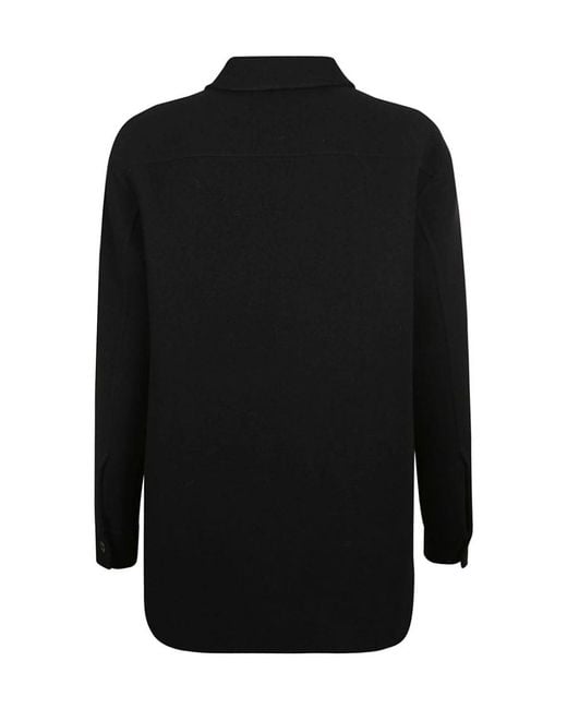 Jil Sander Black Long-Sleeved Buttoned Overshirt for men