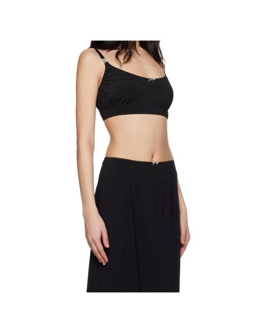 Rabanne Black Rabanne Bow-Embellished Hook Tank Top