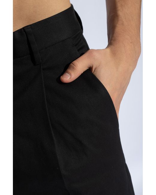DSquared² Black Pleated Front Trousers for men