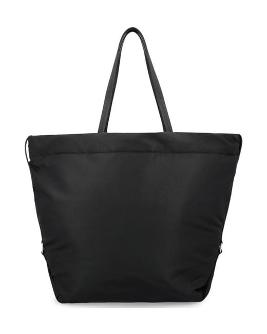 McQueen Black Logo Printed The Bundle Tote Bag