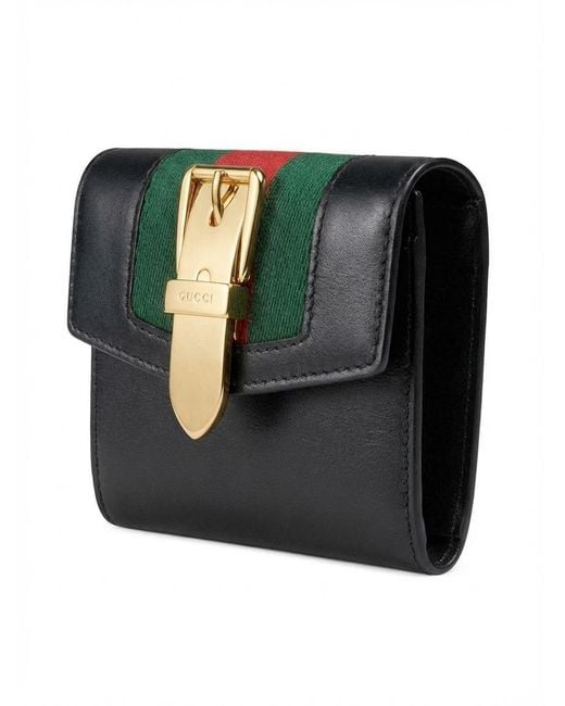 Gucci Black Sylvie Buckle Wallet