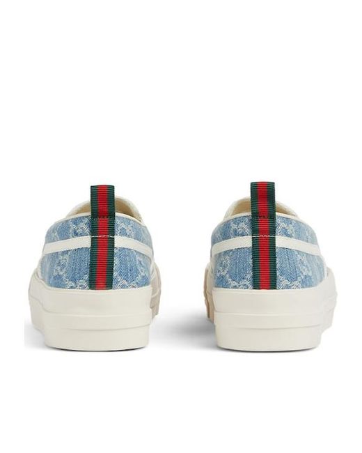 Gucci Blue GG Denim Slip-on Sneaker
