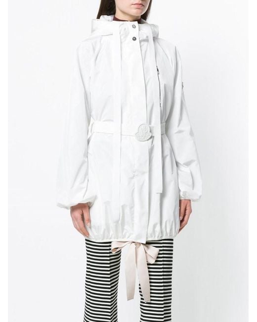 Moncler White Belted Jacket