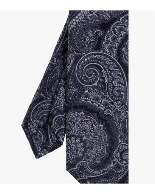 Etro Blue Paisley Pattern Tie for men