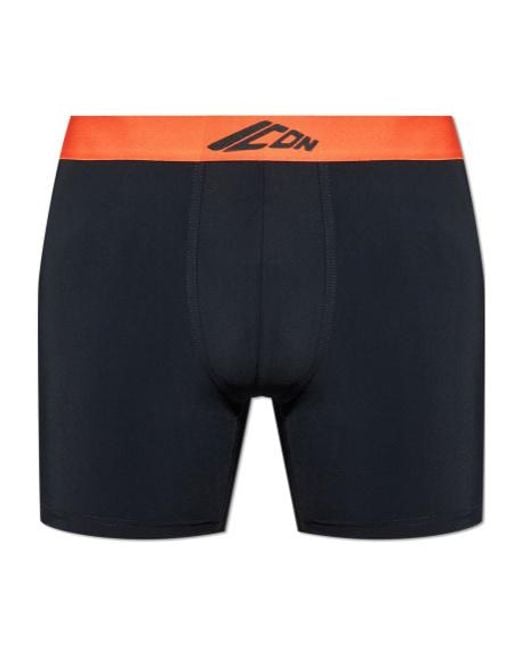 DSquared² Blue Patterned Swim Trunks for men