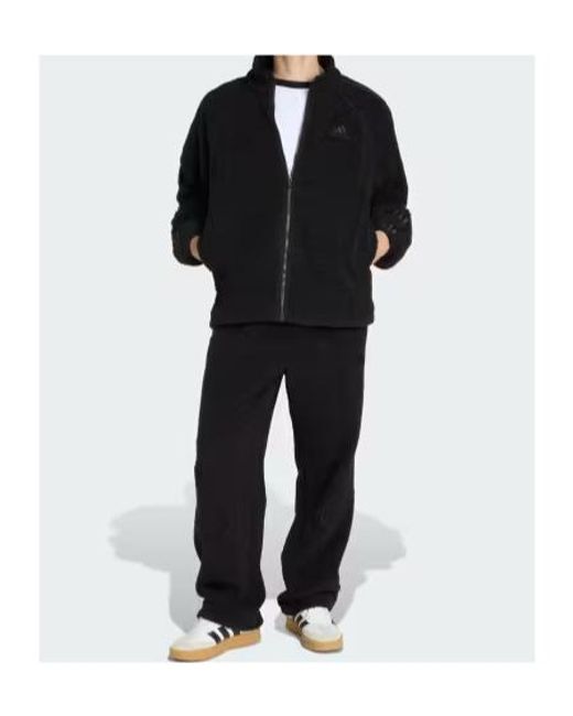Adidas Originals Black Borg Fleece Teamgeist Track Jacket for men