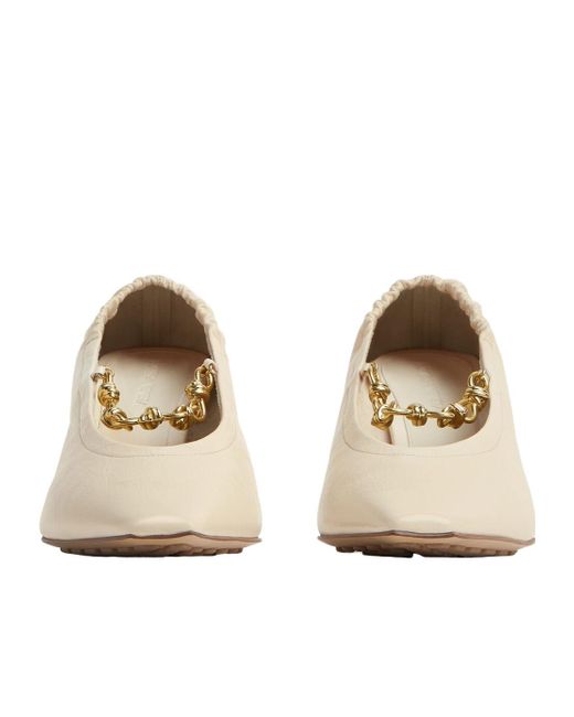 Bottega Veneta Natural Sharp Chain Pump