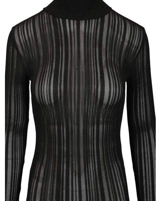 Amazuìn Black Lydia Ribbed Mini Dress