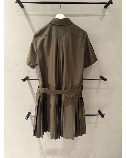 Loewe Green Pleated Dress