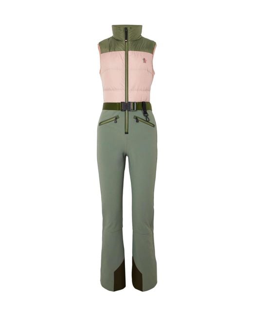 Moncler Green Sleeveless Ski Suit