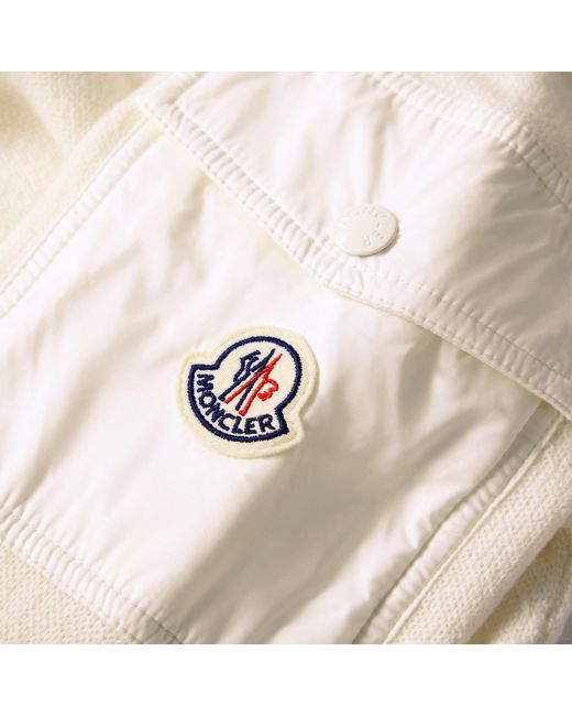 Moncler White Crew Neck Jumper for men