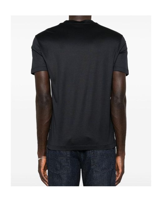 Emporio Armani Black Crewneck Short-Sleeved T-Shirt for men