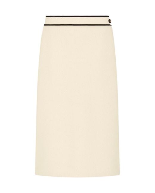 Dior Natural Mid-Length Flared Skirt