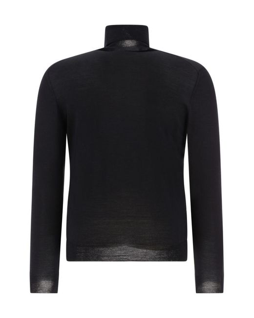 Tagliatore Black Mike Turtleneck Sweater for men