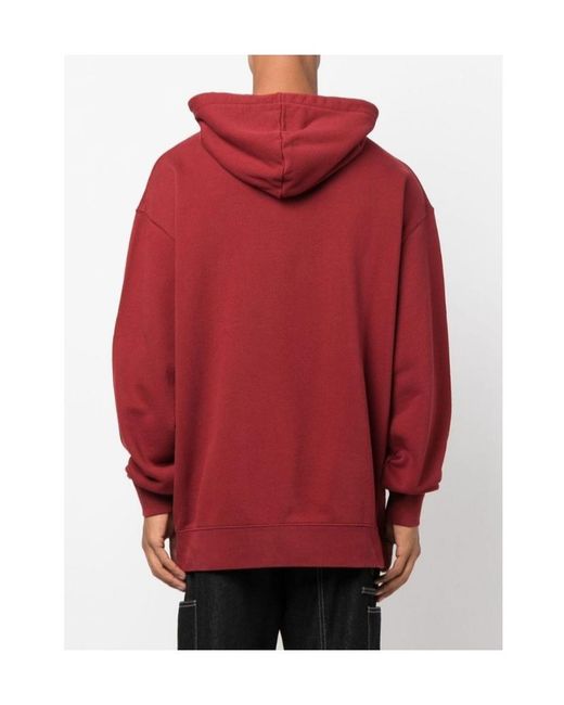 Jacquemus Red Hooded Sports Sweater for men
