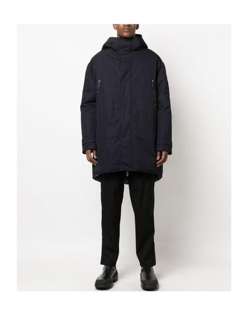 Giorgio Armani Blue Long-Sleeved Down Jacket for men
