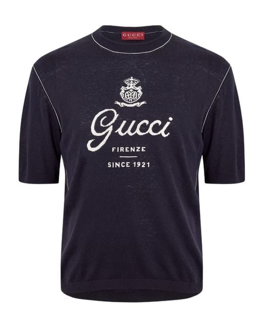 Gucci Blue Ss Crew Wool Sn61 for men